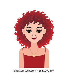Zodiac young beautiful girl illustration. Astrology symbol of zodiac sign Leo.