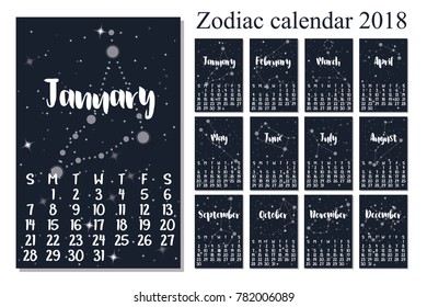 Zodiacal calendar 2018