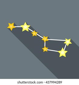 Zodiacal constellation icon, flat style