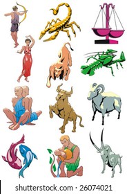 Zodiacal signs in color