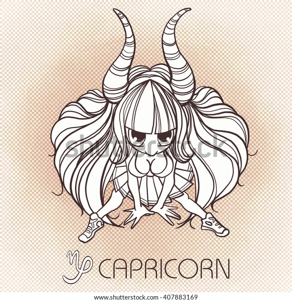 Image Vectorielle De Stock De Zodiaccapricorn Astrological