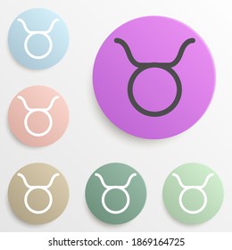 zodiacus of the calf of venus badge color set. Simple glyph, flat vector of web icons for ui and ux, website or mobile application