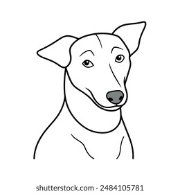 Zoe dog line art icon