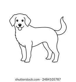Zoe dog line art icon