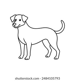 Zoe dog line art icon