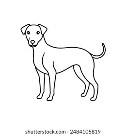 Zoe dog line art icon
