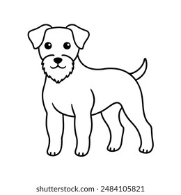Zoe dog line art icon