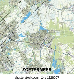 Zoetermeer, Netherlands Poster map art