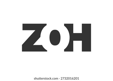 Diseño de logo ZOH. Letra inicial Z O H estilo de letra en negrita para startups tecnológicas, consultoría, marca corporativa. Nombre creativo de la empresa, titulares de la tipografía, identidad, logotipo de moda. Ilustración vectorial.