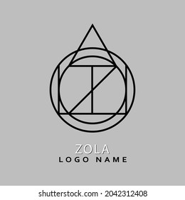 ZOLA Logo Name Modern illustration Creative Name logo design