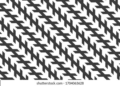 Zollner illusion. Parallel, black diagonal lines which are crossed with short, repeating lines appear to be unparallel. Clipping mask used.