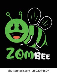Zombee, Honey Zombie Bee Halloween T-Shirt, Zombie Bee Halloween graphics
