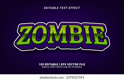 zombie 3d style text effect