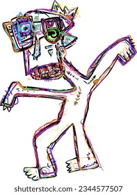 The zombie abstract hula art