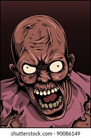 zombie with angry face