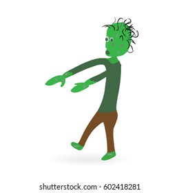 Zombie art. Vector illustration. Vector illustration. Flat design. 
