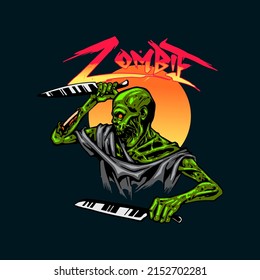 zombie artwork for t-shirt design