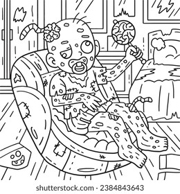 Zombie Baby Coloring Pages for Kids