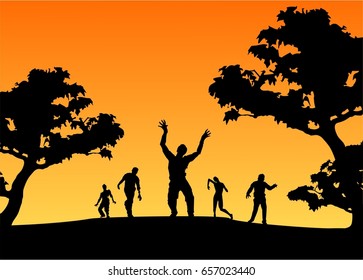 zombie background vector