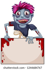Zombie-Blindrahmen-Konzept-Illustration