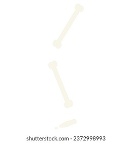 Zombie bony leg flat icon. Holiday festive badge sticker. Decorative bony leg element for scrap booking, greeting card, party invitation. Color vector isolated on white background
