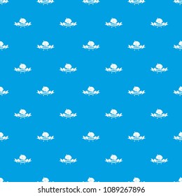 Zombie brain pattern vector seamless blue repeat for any use