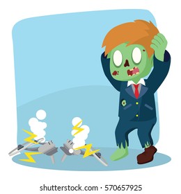 zombie businessman drone broke
