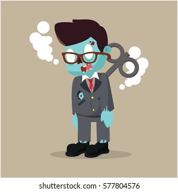 zombie businessman stopped working