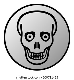 Zombie button on white background. Vector illustration.