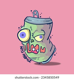 Zombie can illustration, its good for any horror theme, design for product and any other object.