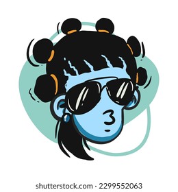 zombie cartoon character on vector art style