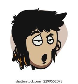 zombie cartoon character on vector art style