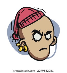 zombie cartoon character on vector art style