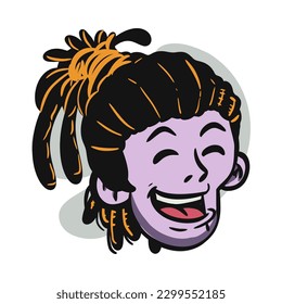 zombie cartoon character on vector art style