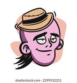 zombie cartoon character on vector art style