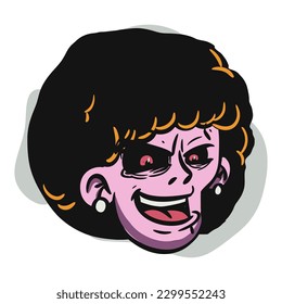 zombie cartoon character on vector art style