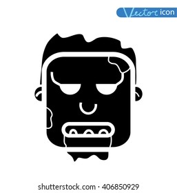   zombie cartoon character, vector illustration.
