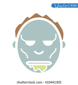   zombie cartoon character, vector illustration.