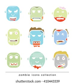   zombie cartoon character, vector illustration.