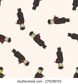 zombie , cartoon seamless pattern background