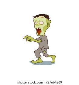 Zombie in cartoon style. Vector illustration