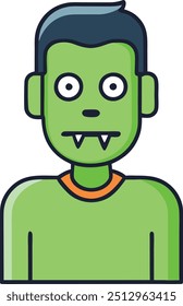 A zombie cartoon vector for Halloween