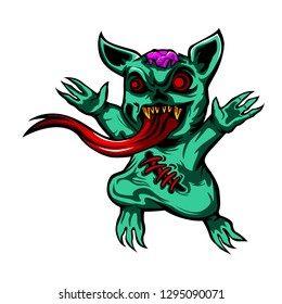 Zombie Cat vector illustration