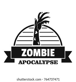 Zombie catching logo. Simple illustration of zombie catching vector logo for web