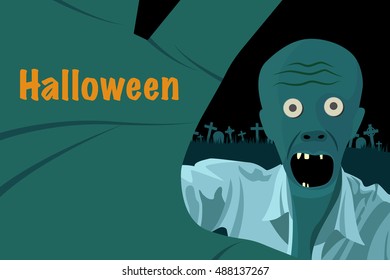 zombie is catching something background for Halloween