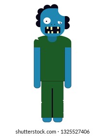Zombie Character Cartoon Vector Illustration