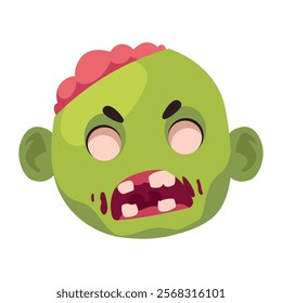 zombie creatures emoji isolated vector