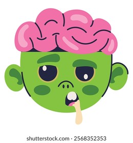 zombie creatures emoji isolated vector