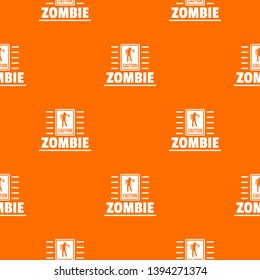 Zombie danger pattern vector orange for any web design best