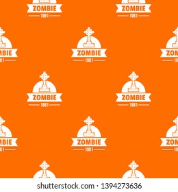 Zombie dark pattern vector orange for any web design best